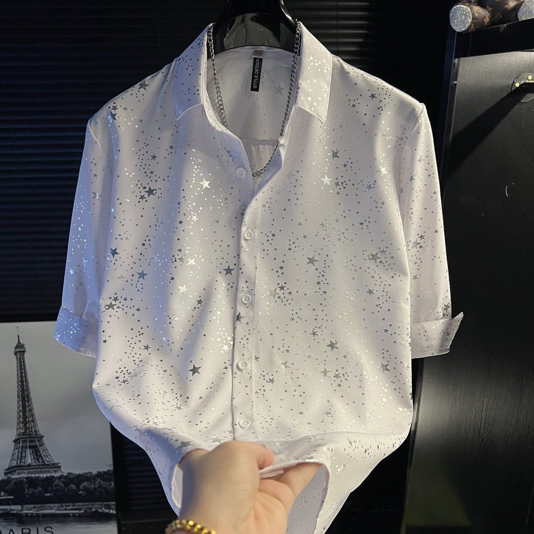 star-patterned short-sleeved shirt (Anchor development)