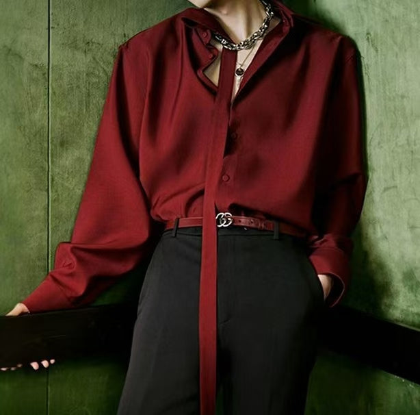 Burgundy shirt(Anchor development)